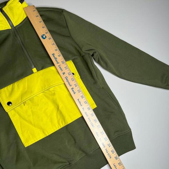 Polo Ralph Lauren Men's Double Knit Half Zip Sweatshirt Green Yellow $168 New - Picture 4 of 13